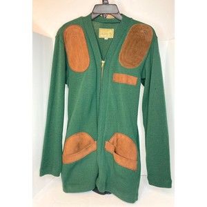 VTG Bob Allen Gun Club, Suede Shooting Hunting Sweater  Green